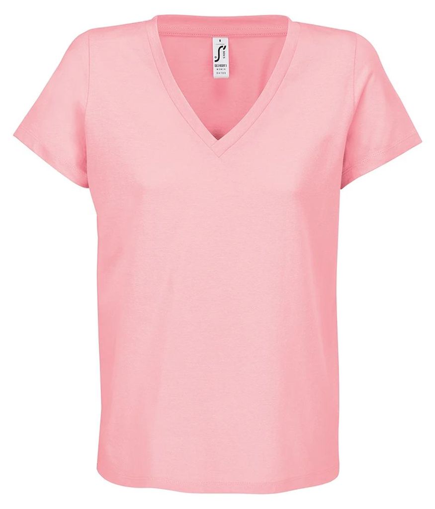SOLS - "Regent" T-Shirt für Damen, V-Ausschnitt PC8013 (XS) (Bonbonrosa)