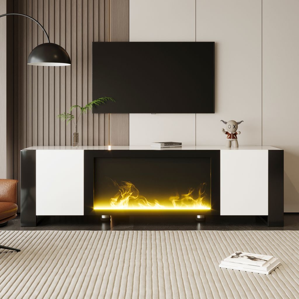 okwish TV-Schrank, Lowboard mit elektrischem Kamin Produktbild 