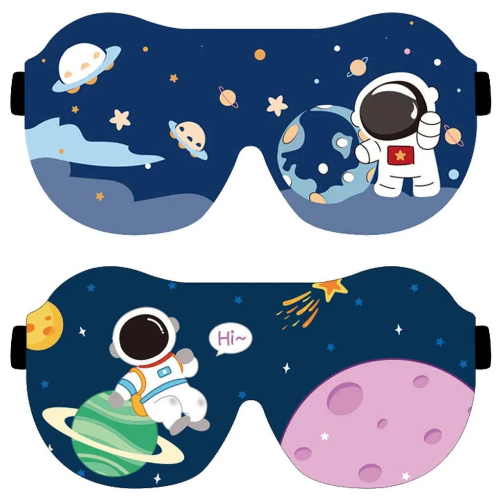 Masque de sommeil 3D pour voyage et sieste enfant, lot de 2 soie