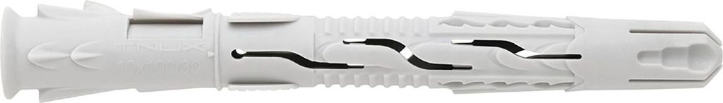 Nylondübel T-Nux 8x120- Industriedübel für Beton, Mauerwerk und Gipskarton, belastbar bis 200kg, grau - 50 Stück