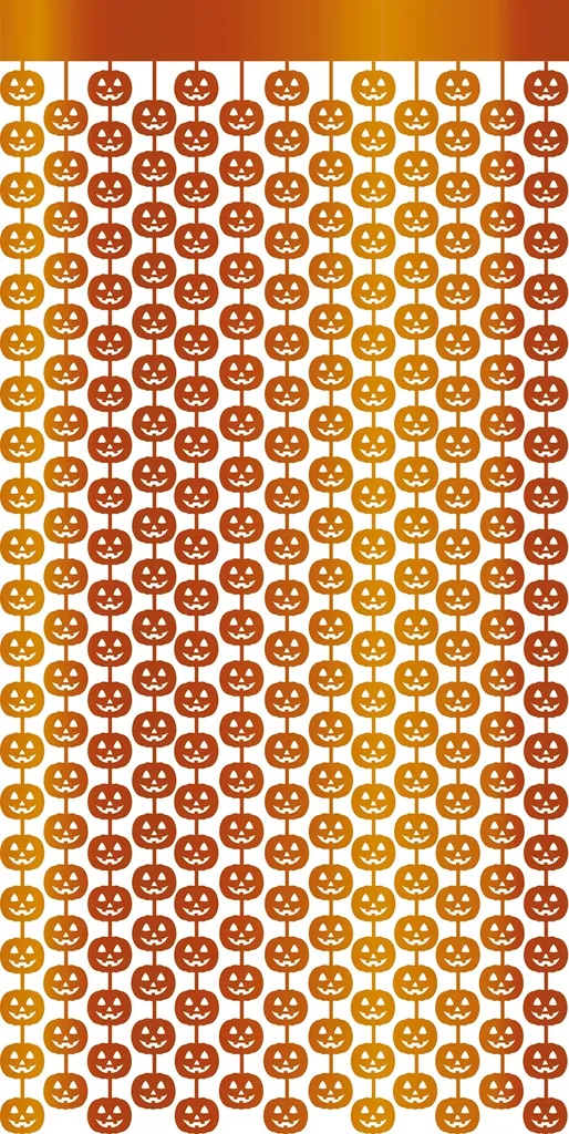 Rideau de porte Halloween citrouilles 200 x 100cm pour déco thématique