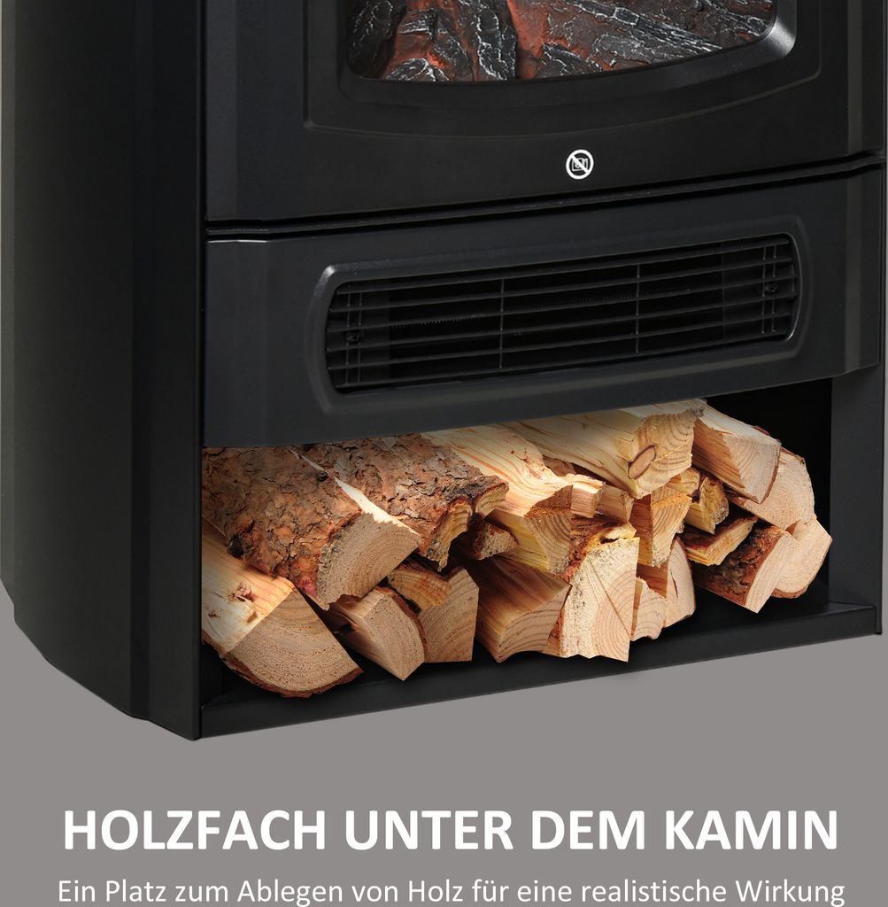 HOMCOM Elektrokamin E-Kamin mit Flammeneffekt Thermostat Produktbild 5