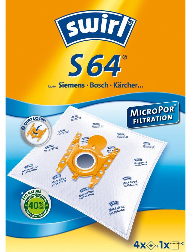 Swirl S 64 / S 66 MicroPor, Siemens VS 20A00 - VS 29A99, VS Obrázek produktu 