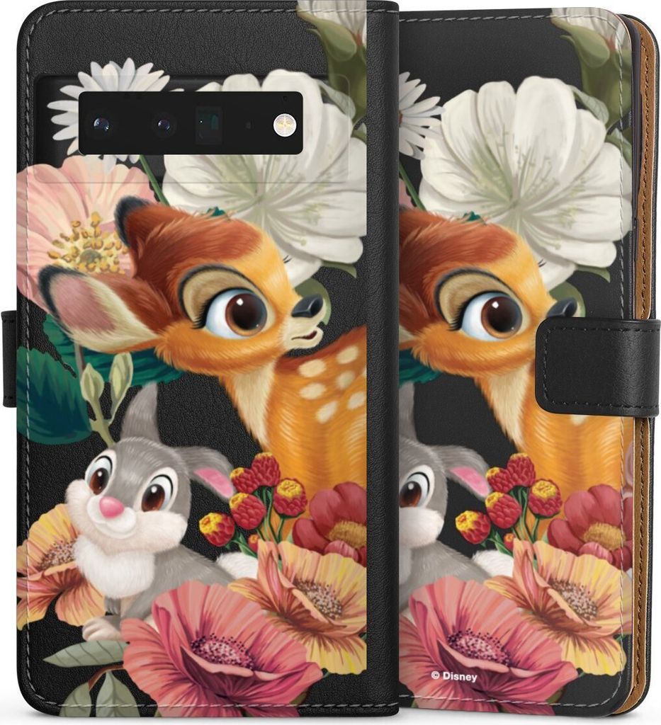 DeinDesign Klapphülle für Google Pixel 6 Pro Handytasche Lederhülle Tasche Bambi Disney Klopfer