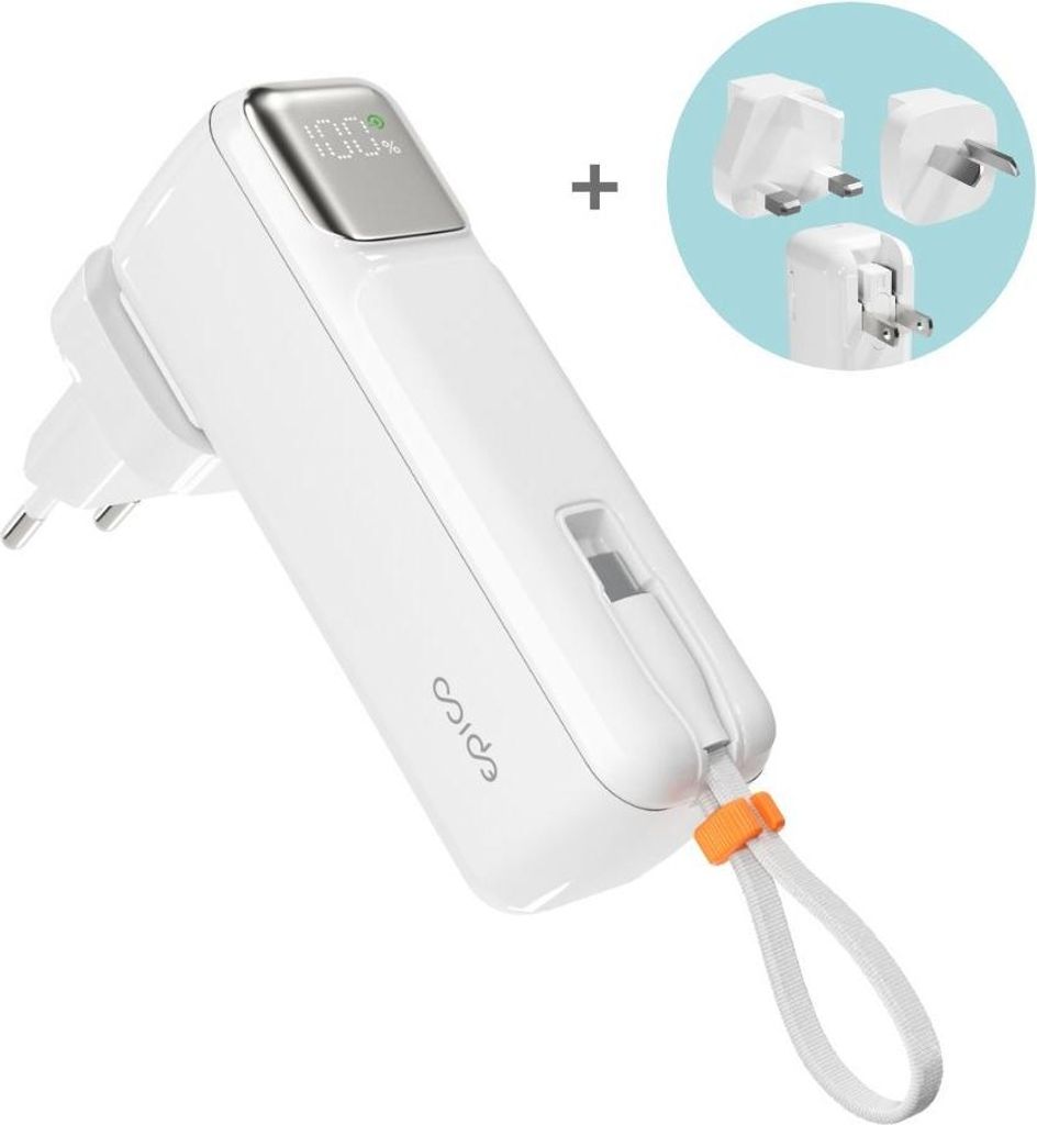 Epico UltraPack 2in1 5000mAh Reise-Powerbank und Netzgerät ET30 - weiß