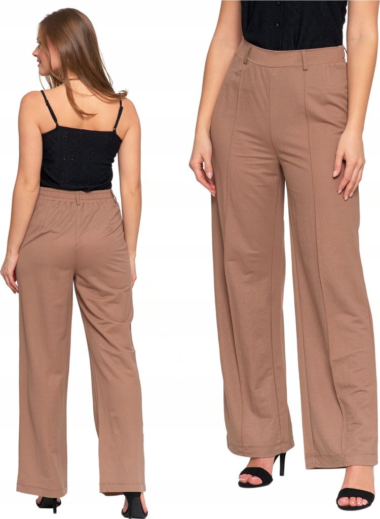 Elegante Damenhosen Beige mit geradem Bein Modisch glatt MORAJ S