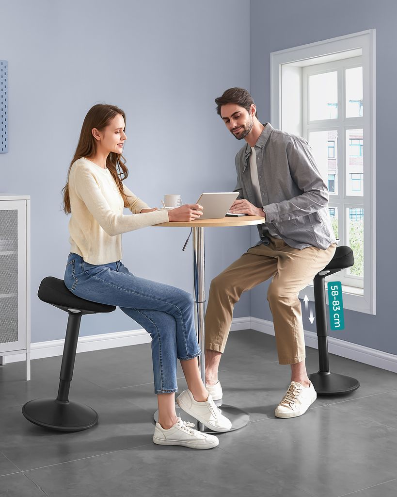 SONGMICS Stehhocker um 360° neigbar, großer Sockel, Produktbild 