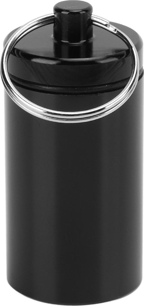 Tragbarer Mini-Schlüsselanhänger-Medikamentenhalter aus Aluminium, wasserdichter Box-Behälter für Outdoor-Reisen, Camping, Aluminium-Zylinder, ...