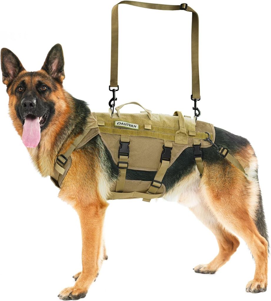 Taktisches Hundegeschirr verstellbar mit Griffen 1000D Produktbild 