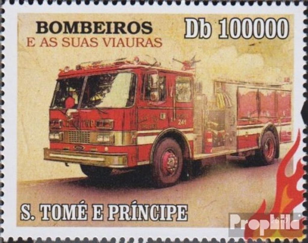 Briefmarken Sao Tome e Principe 2010 Mi 4435 (kompl.Ausg.) postfrisch Feuerwehrwesen