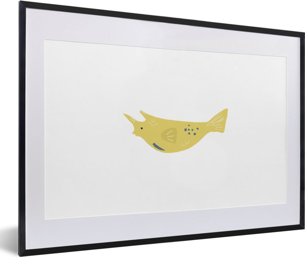 MuchoWow® MuchoWow® Gerahmtes Poster Fisch - Meer - Gelb - Produktbild 