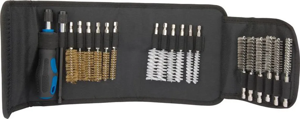 Draper Jeu de 20 brosses de nettoyage robustes en acier et nylon souple