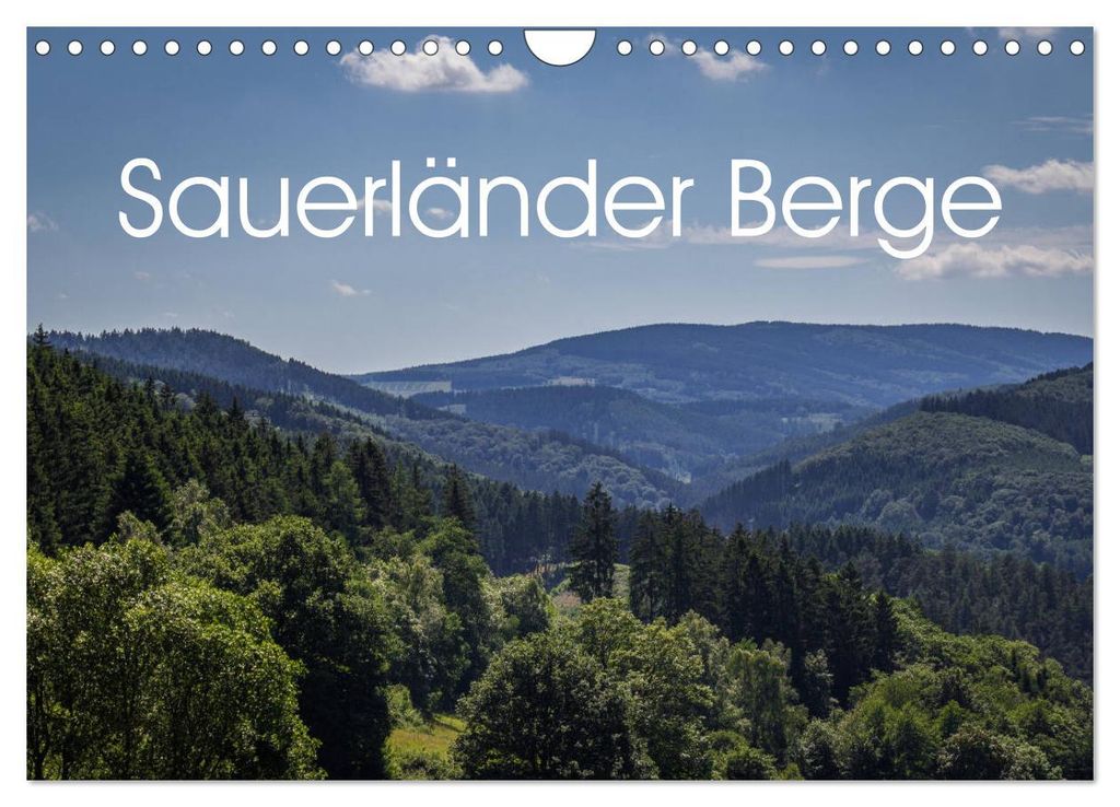 Sauerländer Berge (Wandkalender 2027 DIN A4 quer), CALVENDO Monatskalender