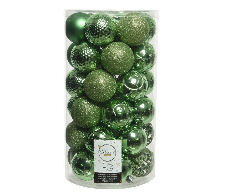 30 Stück Weihnachtskugeln 6cm - Bruchsicher & Glitzernd In Blau Für Christbaum