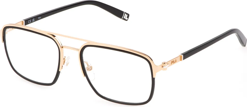 Lunettes de vue élégantes Fila VFI442 or rose pour bureau et sorties