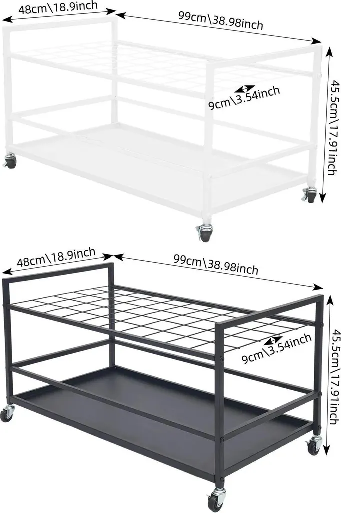 Chariot d'archivage pour bureau - Solution rangement documents mobile noir - 5