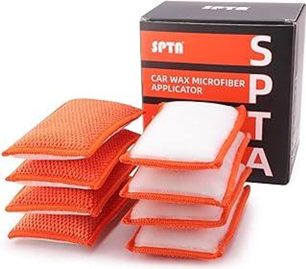 Innenraum Pads, SPTA 8 Stück Mikrofaser Autoschwamm porentiefe Reinigung von Kunststoff, Polster, Leder & Armaturen - wie Mikrofasertücher Auto I...