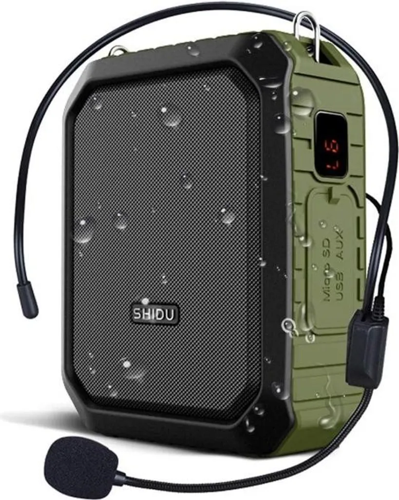 Amplificateur voix étanche 18W Bluetooth avec batterie 4400 mAh et micro