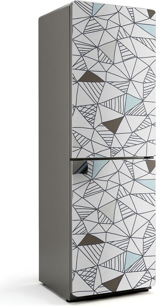 Abstraktes geometrisches Muster – Magnetische Kühlschrank Abdeckung – Dekorfolie magnetisch Küche – Kühlschrank Magnet Deko – selbstkleb...