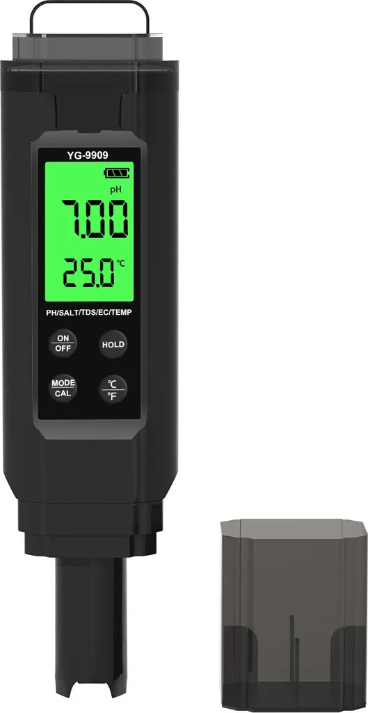 Testeur d'eau 5 en 1 avec Écran LCD et Compensation de Température