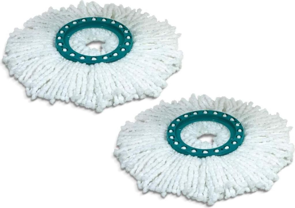2er-Set Ersatz-Reinigungsköpfe, ideal für Fliesen- und Steinböden, Mikrofaser absorbiert Wasser und Schmutz, Ersatz-Mopps, einfach zu wechseln