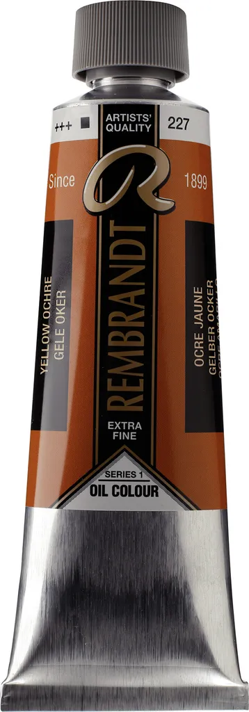 Tube de peinture huile extra-fine Rembrandt ocre jaune 227 grand format
