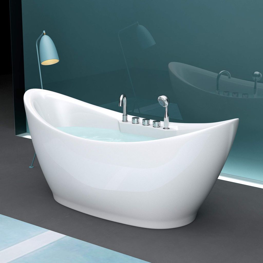 Mai & Mai Freistehende Badewanne 180x80cm Oval inkl. Produktbild 3