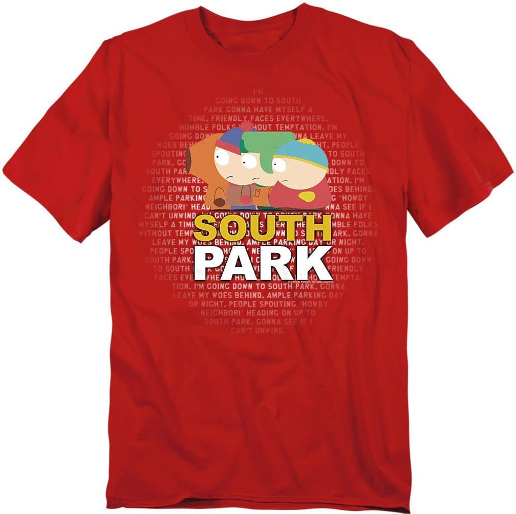 South Park - "Lyrics" T-Shirt für Herren/Damen Uni TV20700 (L) (Rot)