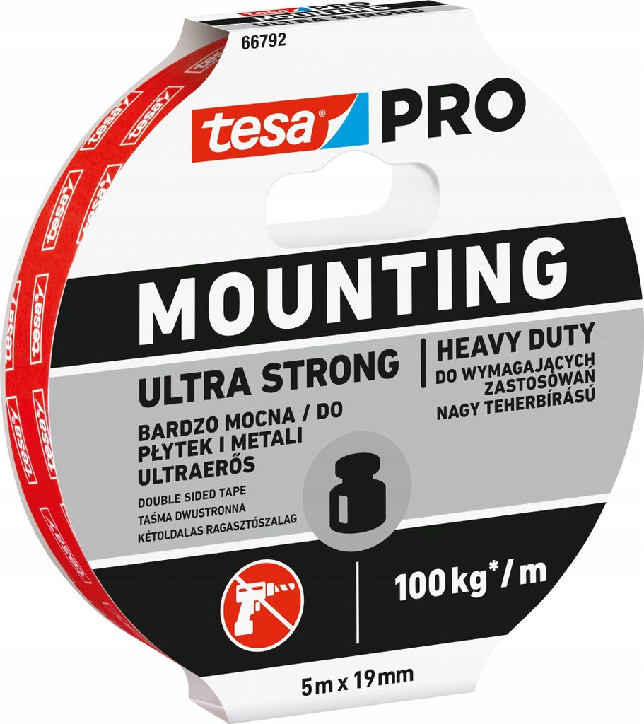 Ruban tesa® Mounting PRO Ultra Strong, de montage, double Image du produit 