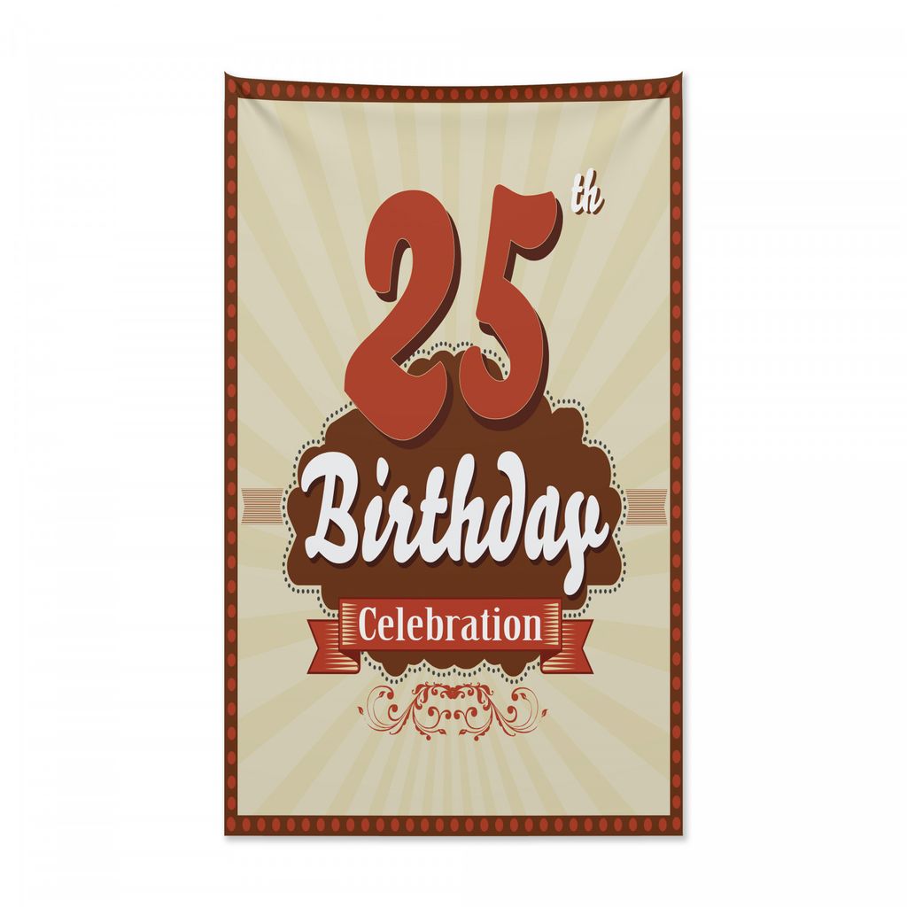 Abakuhaus Retro Wandteppich und Tagesdecke, Alter Mode-Geburtstag aus Weiches Mikrofaser Stoff Kein Verblassen Klare Farben Waschbar, 140 x 230 cm,...