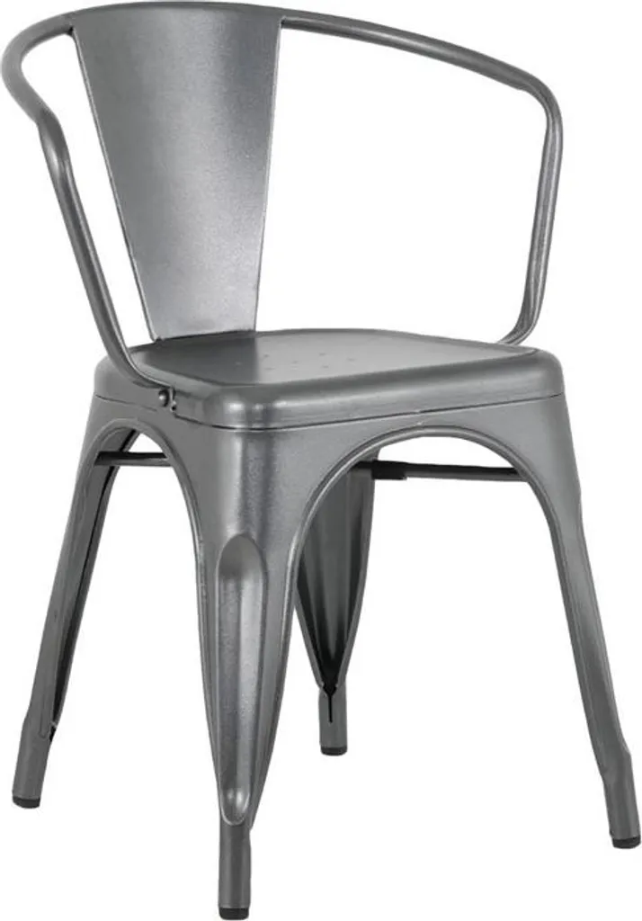 Fauteuils Bolero Bistro Curve canon de fusil - Lot de 4 chaises empilables