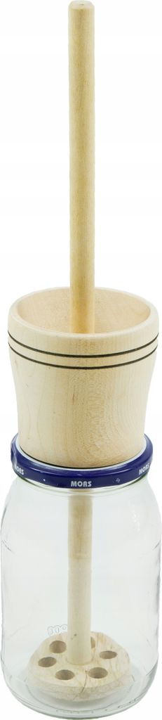 Butterdose Butteraufschläger für Einmachglas – aus Holz