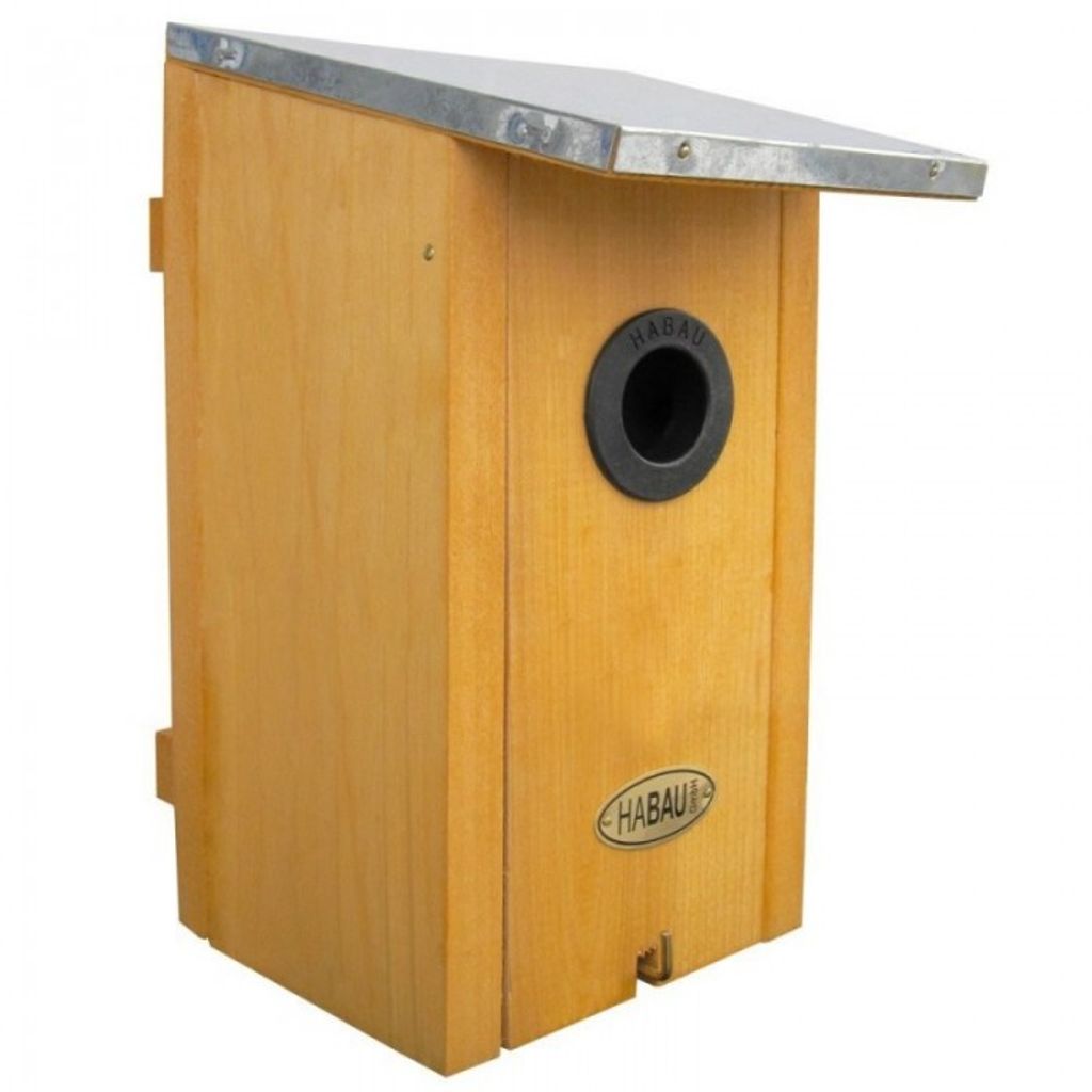 Nistkasten Habau mit verzinktem Blechdach 12x12x25cm