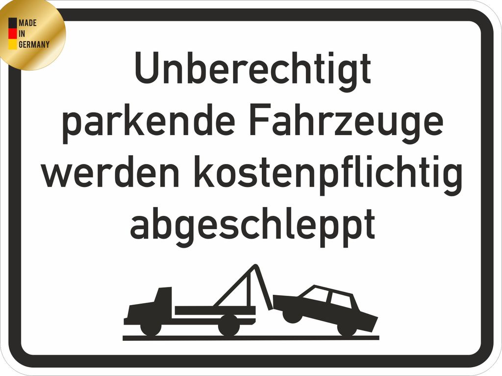 Schild Parkverbot | 315x420mm| 2mm Aluminium |Witterungsbeständig | Verkehrszeichen-Qualität | Langlebig | Kein Billig-PVC | UV-beständig |