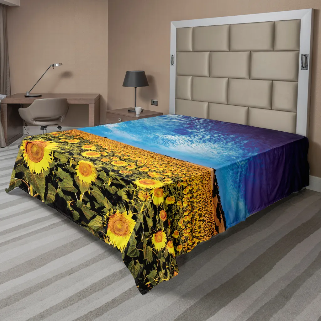 Lenzuolo ABAKUHAUS 275x260 cm Girasoli - Alta Definizione e Lunga Durata