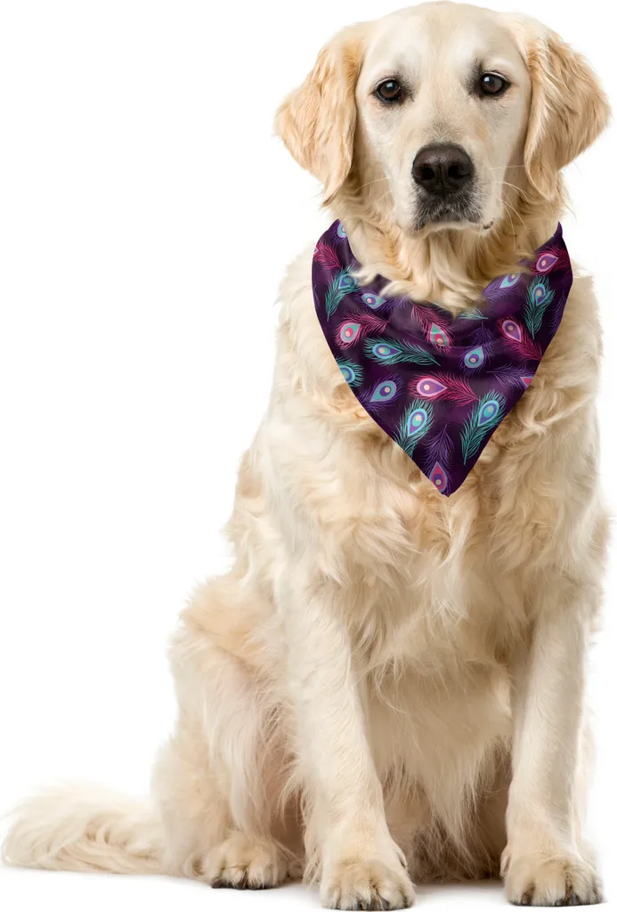 Regalo Speciale: Bandana Pet ABAKUHAUS Motivo Pavone 40x40cm