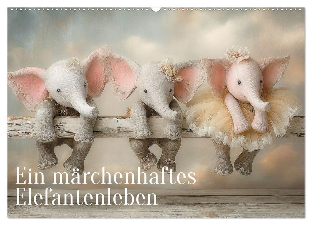 Ein märchenhaftes Elefantenleben (Wandkalender 2027 DIN A2 quer), CALVENDO Monatskalender