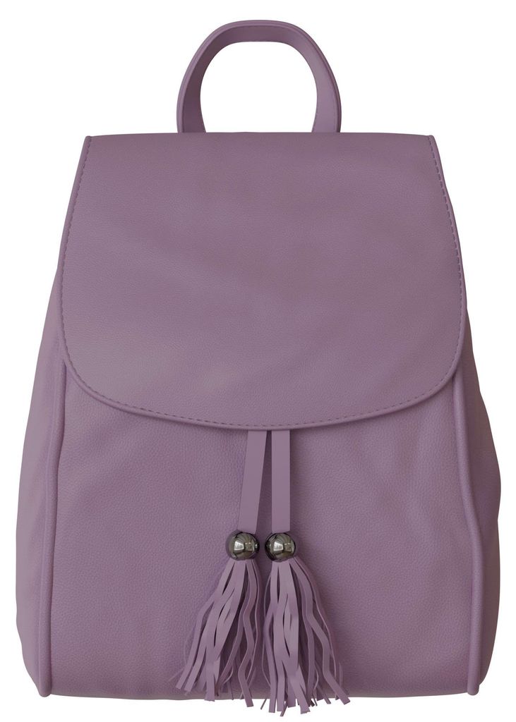 Damen Rucksack Kunstleder Vegan Freizeit Tasche Leicht Backpack 30705 Lilac