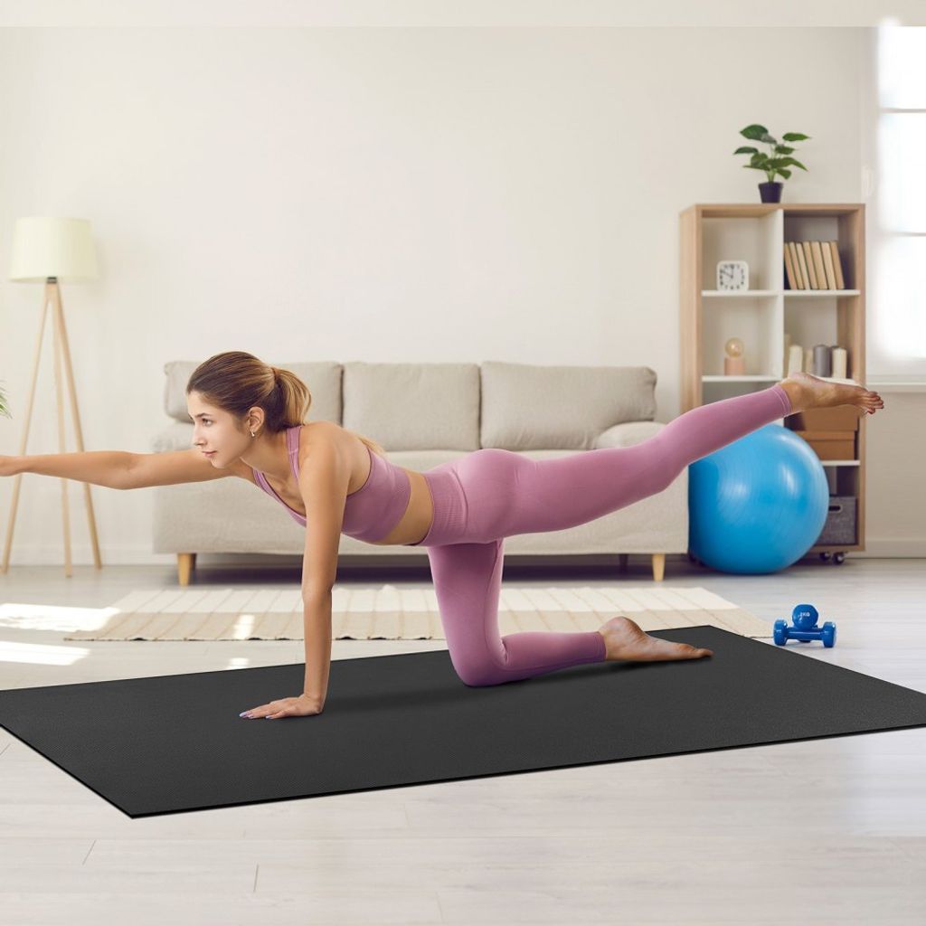 Tappetino Yoga Pieghevole Antiscivolo 183x61x0,4cm – Portatile Con Custodia, Per Pilates E Fitness