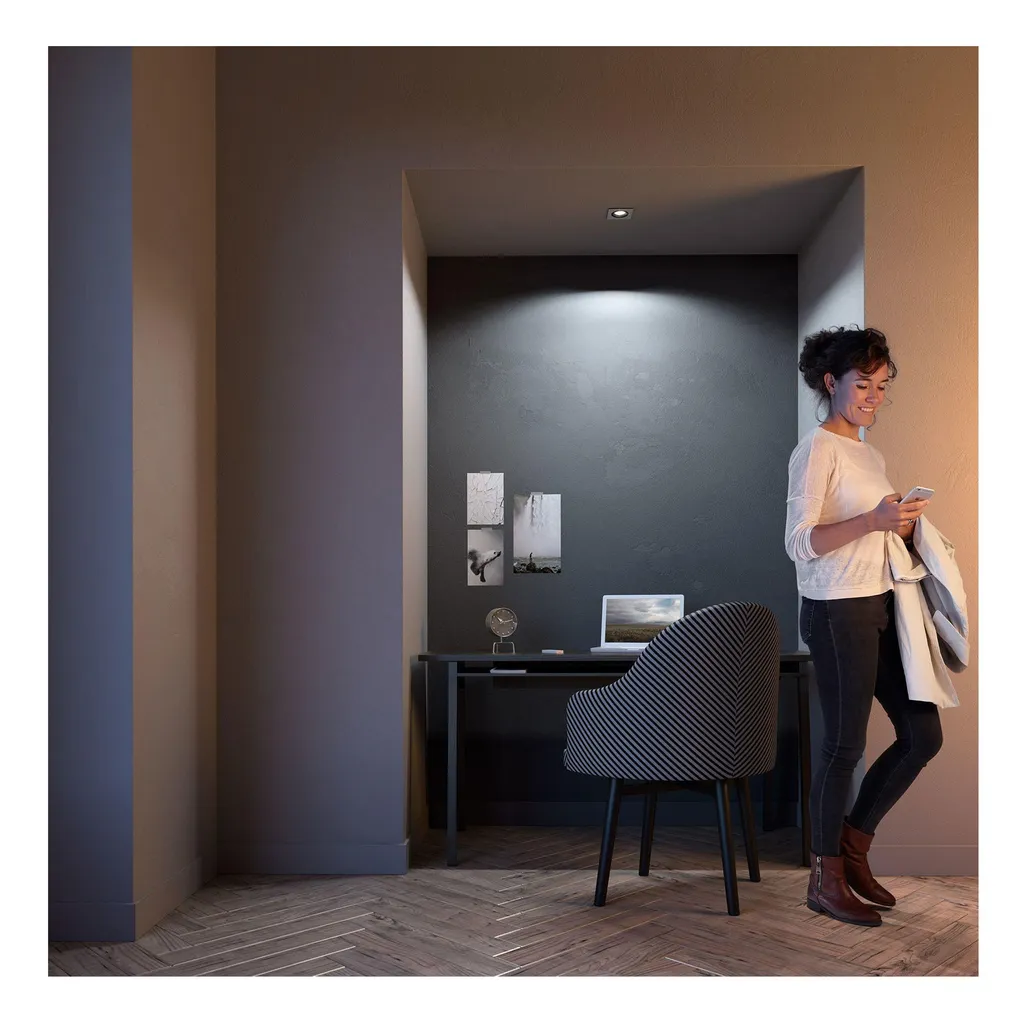 Spot LED Encastrable Carré Philips Hue Milliskin Argent White Ambiance - 9