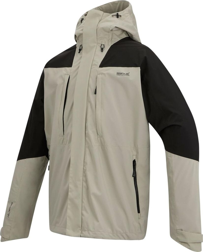 Regatta Wanderjacke Freesdale für Herren Wasserdicht, Größe:L, Farbe:Abbeystn/Blk