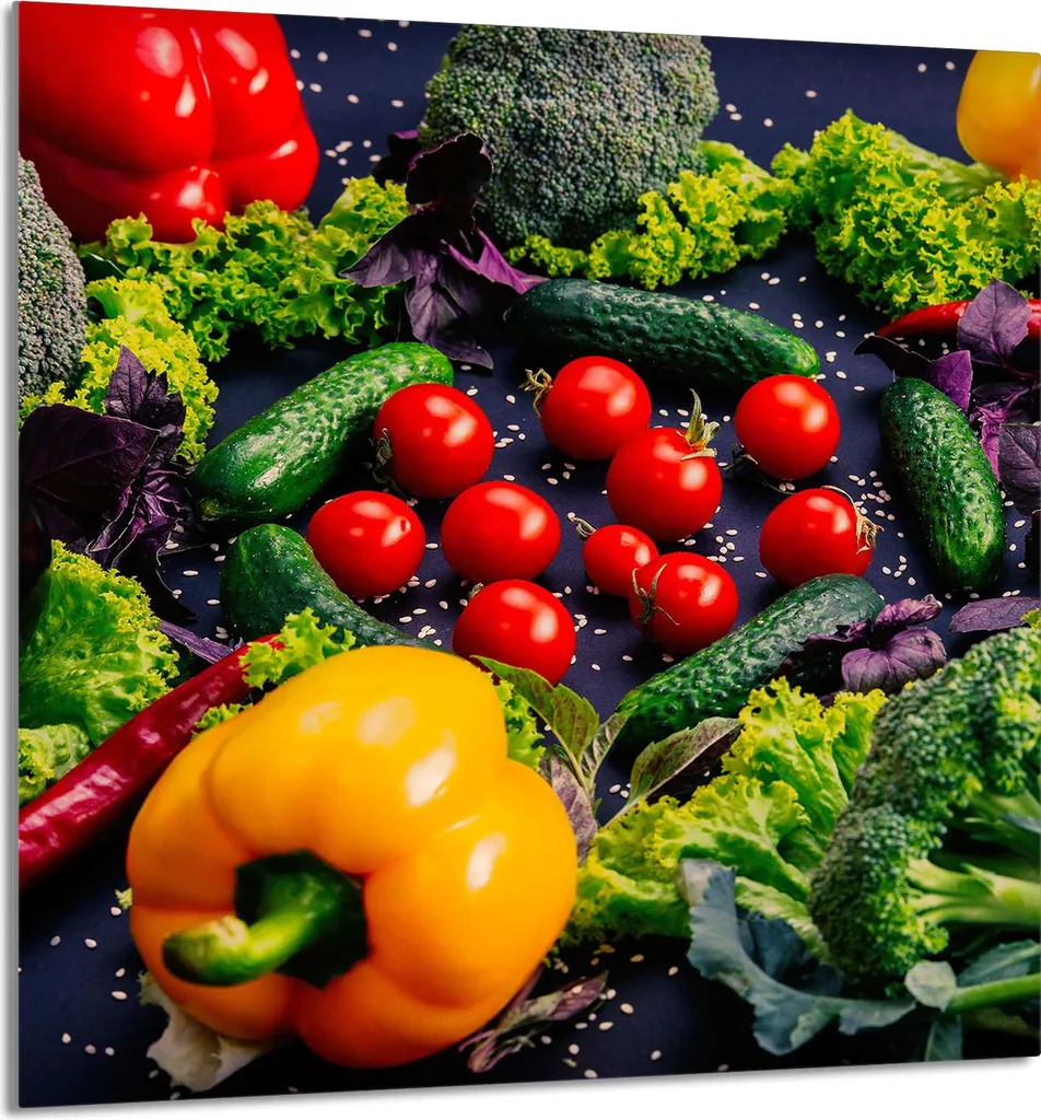 Coprifornelli in Vetro 60x65 Verdure: Protezione e Stile per Cucina