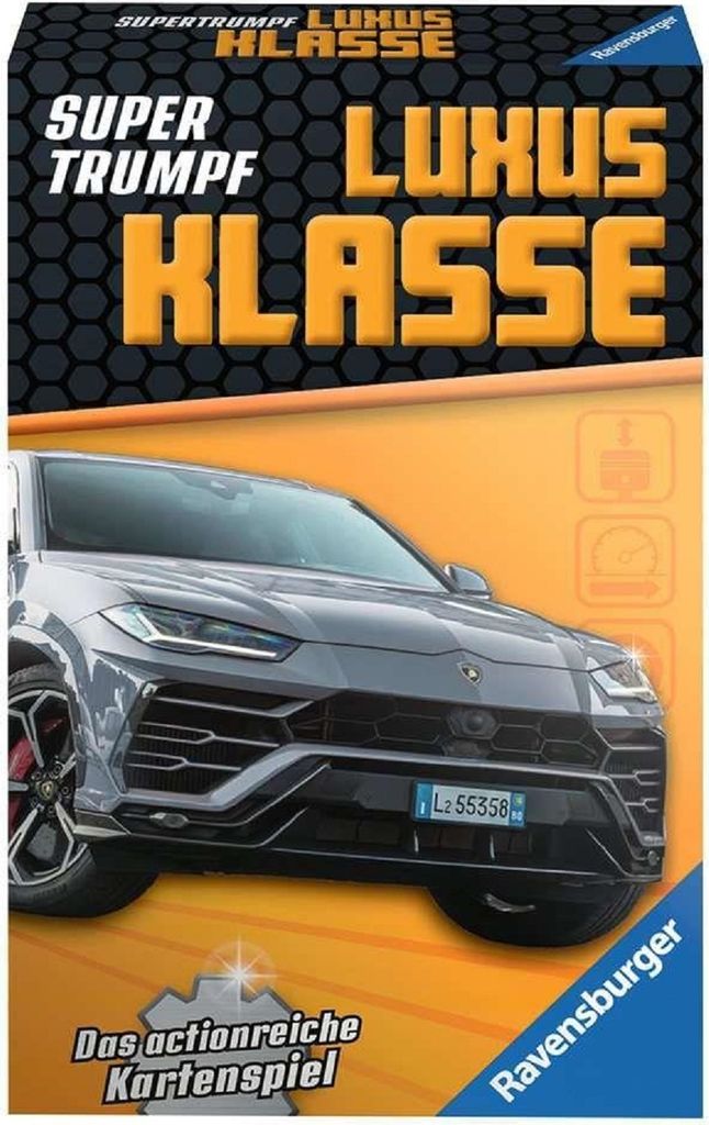 Ravensburger Kartenspiel, Supertrumpf Luxus Klasse 20685, Quartett und Trumpf-Spiel für Technik-Fans ab 7 Jahren