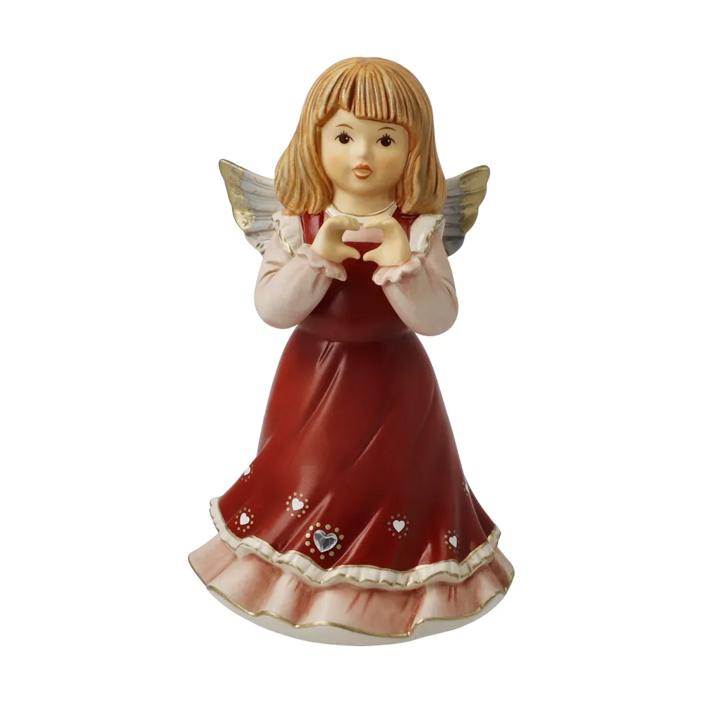 Goebel Statuetta Angelo Sei Il Mio Tesoro – Messaggeri Di Natale, Porcellana, Colore Bordeaux, Prima Edizione 2024 - 5