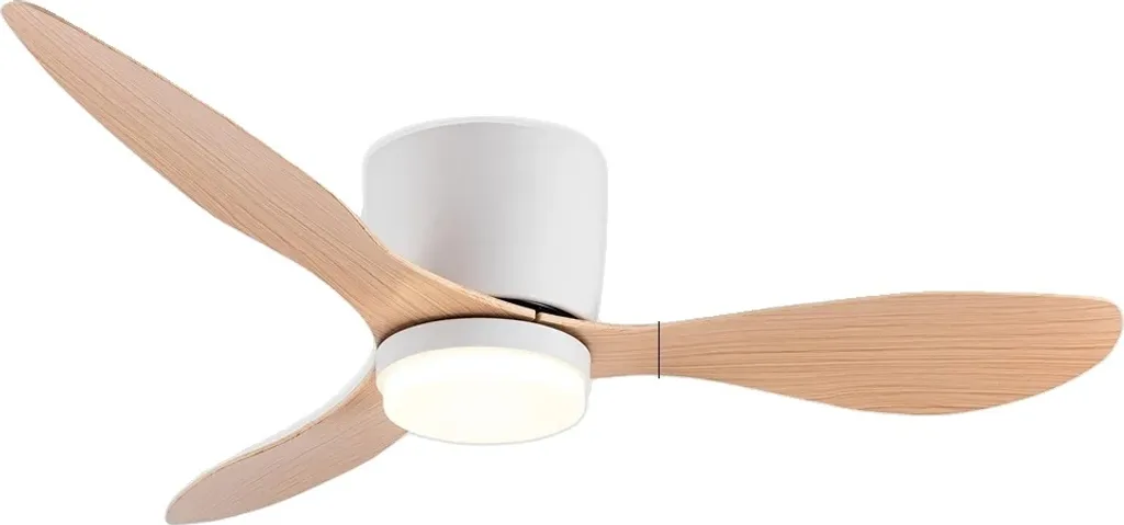 IRALAN Ventilateur de Plafond Orange 132 cm avec Lumière et Moteur DC