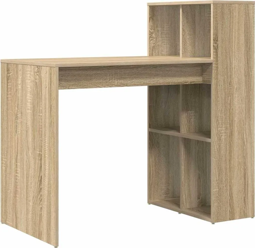 vidaXL Scrivania rovere Sonoma 108 x 55 x 103,5 cm Materiale a base di legno