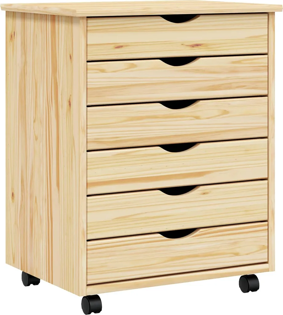 Cassettiera Tecnica vidaXL MOSS 53x39x65.5 cm - Pino Massiccio 6 Cassetti