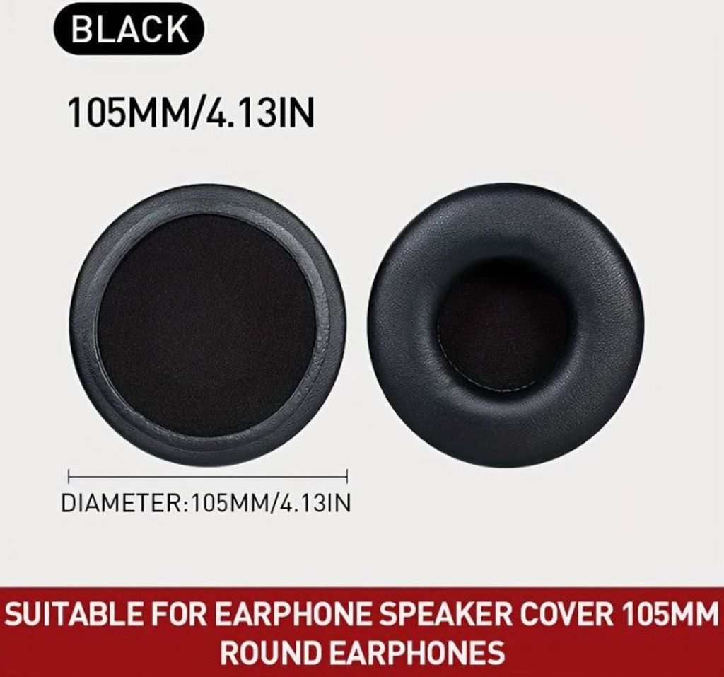 Ersatz Ohrpolster 105mm für Bose Sennheiser ATH Sony AKG Philips Audio-Technica Razer Kraken Kopfhörer 1 Paar