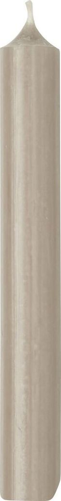 A tall, cylindrical candle with a tapered top.