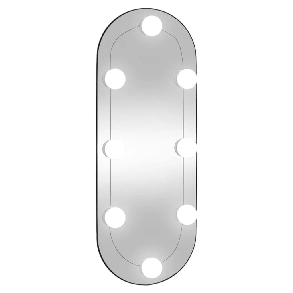 Specchio con Luci LED Ovale 20x50 - Sicuro e Luminoso per Tutta la Famiglia